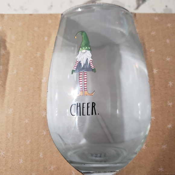 Rae Dunn stemless wine Christmas glasses - Picture 5 of 8